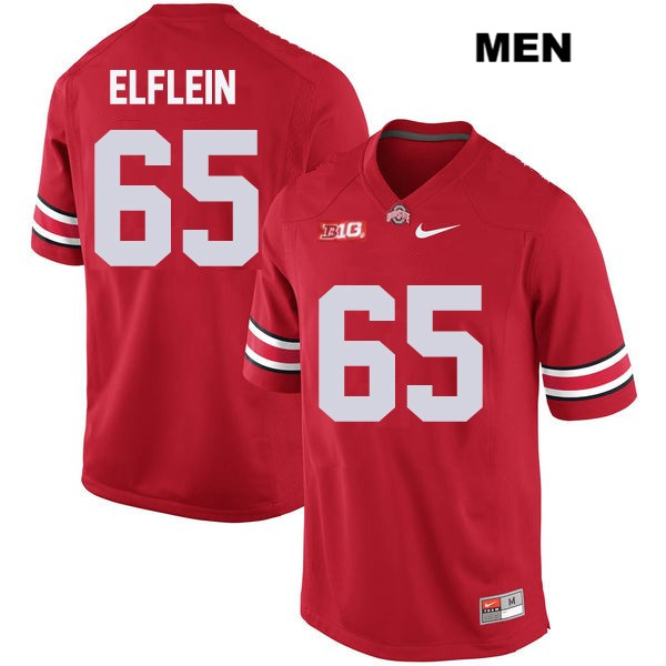 Ohio State Buckeyes Men's Pat Elflein #65 Red Authentic Nike College NCAA Stitched Football Jersey FZ19K16UK